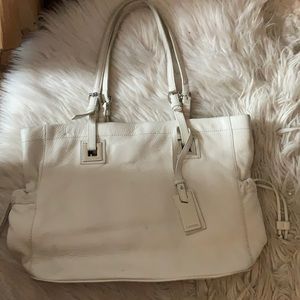 Calvin Klein white leather bag